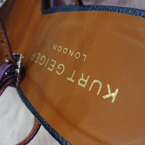 Kurt Geiger London Perria Purple Rainbow Platform Sandals SZ EU 38.5 - Picture 8 of 16